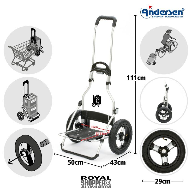 Shoppingvagn Andersen Royal Shopper Famke, röd