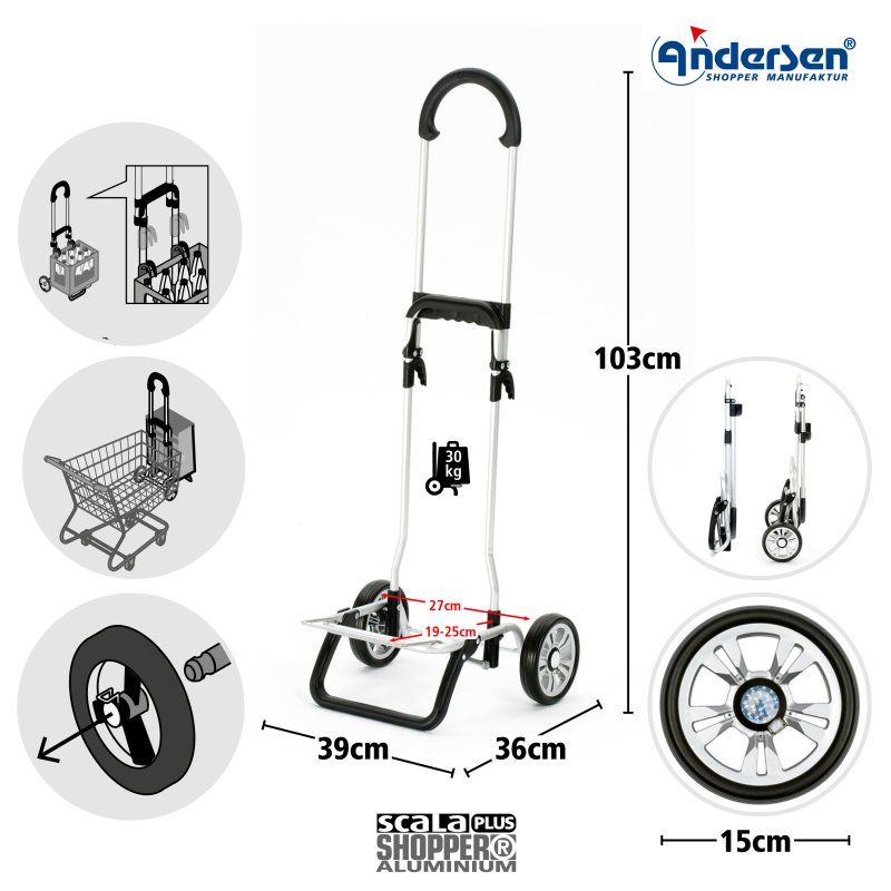 Shoppingvagn Scala Shopper Plus, Mikkel svart